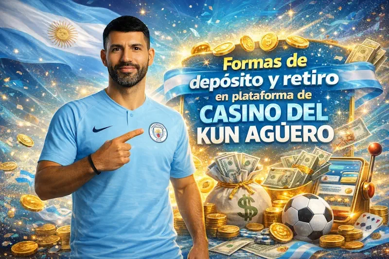 Depósito y retiro en la plataforma del Kun Aguero