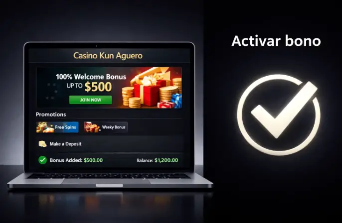 Cómo activar un bono en Casino Kun Aguero
