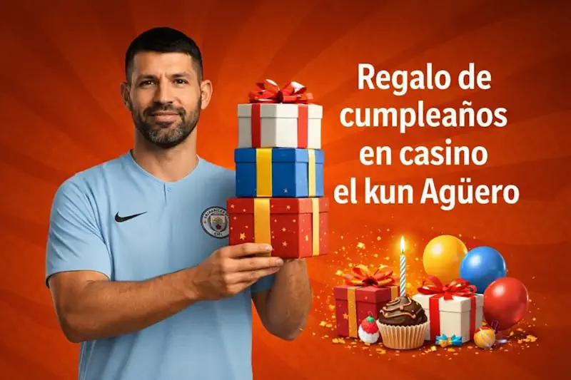 Regalo de cumpleaños en casino el kun Agüero